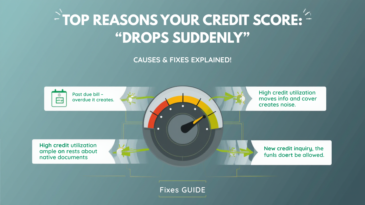 Top Reasons Your Credit Score Drops Suddenly (2026 Guide) | Causes & Fixes Explained