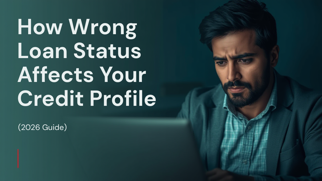 How Wrong Loan Status Affects Your Credit Profile (2026 Guide) | Hidden Impact on CIBIL Score