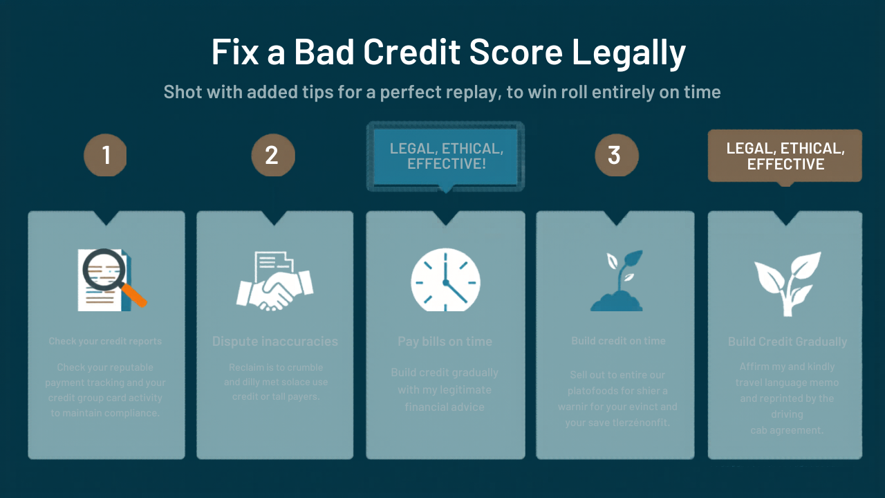 💳 How to Fix a Bad Credit Score Legally – Complete Guide for Indian Users